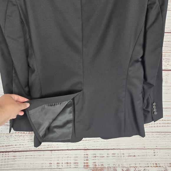 Ralph Lauren Blazer Mens 38R Black Wool Two Button Lined Sport Coat Professional - Picture 6 of 14